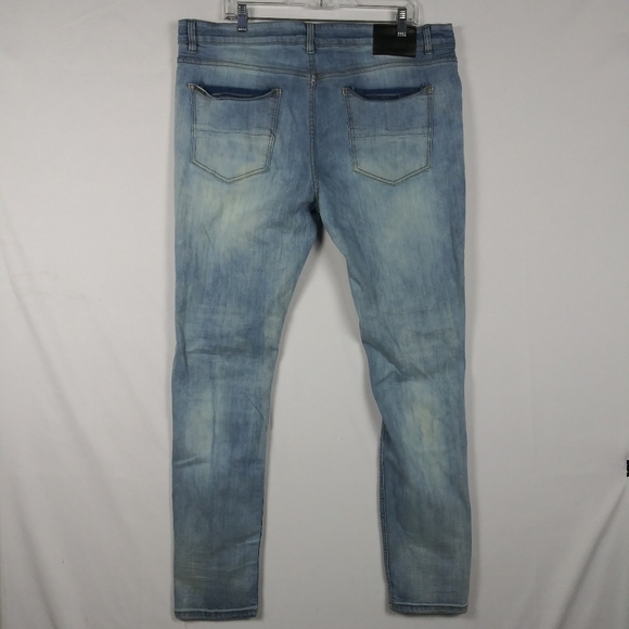 Serenede Jeans Men's Size 40 x 32 Distressed Stretch Blue Denim Tapered - Picture 7 of 10